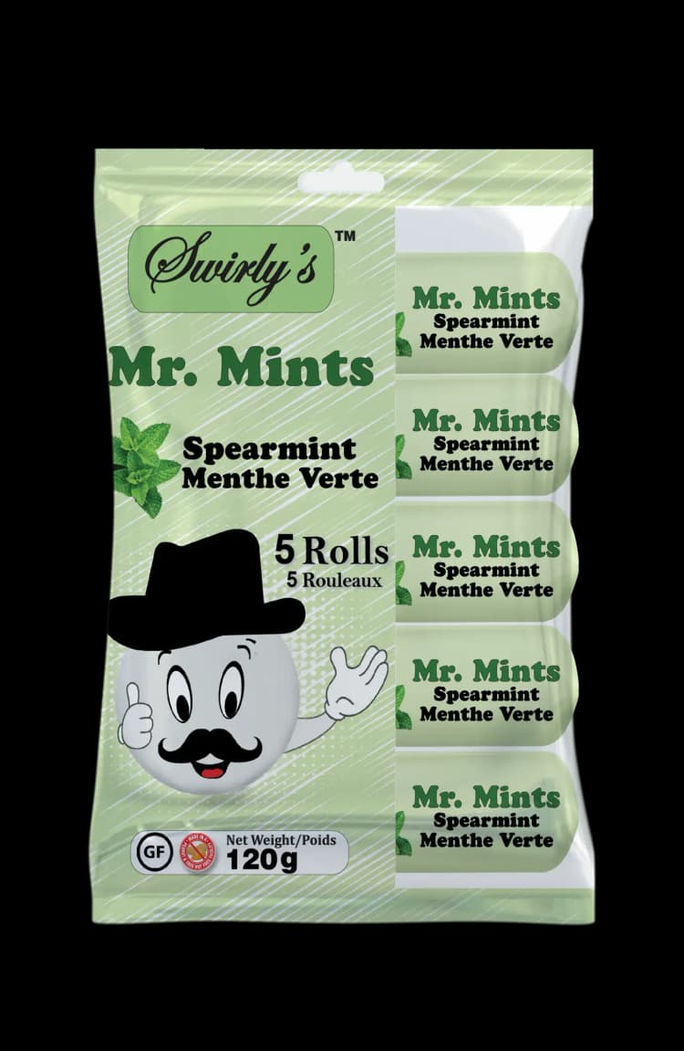 mr. mints spearmint rolls packet